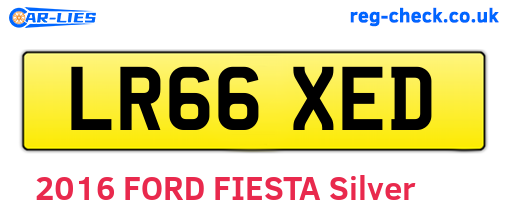 LR66XED are the vehicle registration plates.
