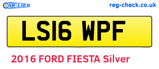 LS16WPF are the vehicle registration plates.