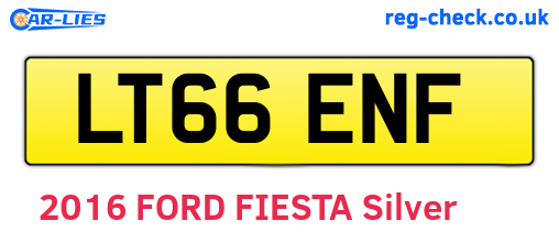 LT66ENF are the vehicle registration plates.