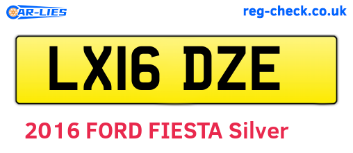 LX16DZE are the vehicle registration plates.