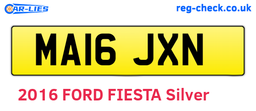 MA16JXN are the vehicle registration plates.