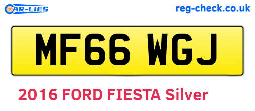 MF66WGJ are the vehicle registration plates.