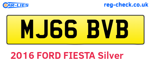 MJ66BVB are the vehicle registration plates.