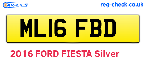 ML16FBD are the vehicle registration plates.