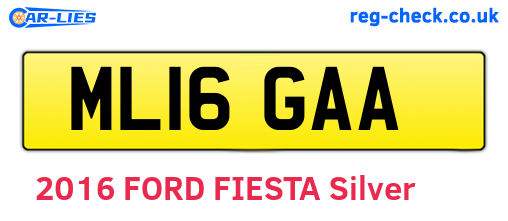 ML16GAA are the vehicle registration plates.