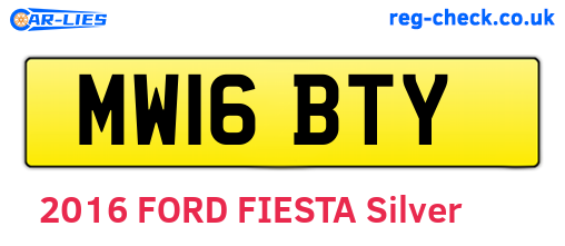 MW16BTY are the vehicle registration plates.