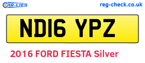 ND16YPZ are the vehicle registration plates.