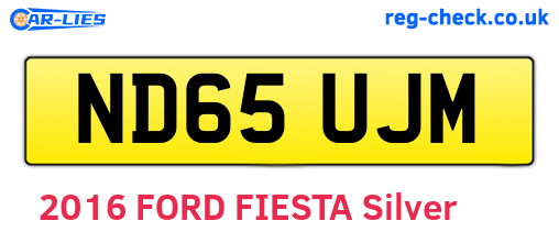 ND65UJM are the vehicle registration plates.