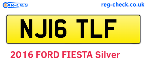 NJ16TLF are the vehicle registration plates.