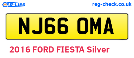 NJ66OMA are the vehicle registration plates.