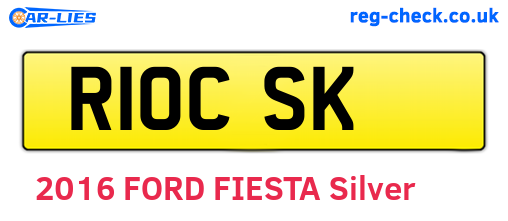 R10CSK are the vehicle registration plates.