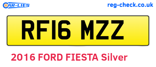 RF16MZZ are the vehicle registration plates.