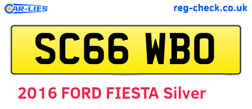 SC66WBO are the vehicle registration plates.