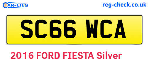 SC66WCA are the vehicle registration plates.