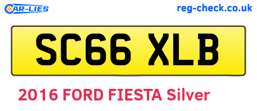 SC66XLB are the vehicle registration plates.