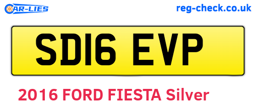 SD16EVP are the vehicle registration plates.