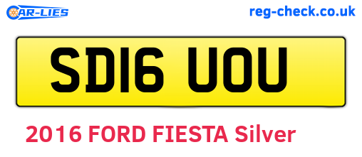 SD16UOU are the vehicle registration plates.