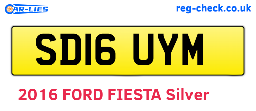 SD16UYM are the vehicle registration plates.