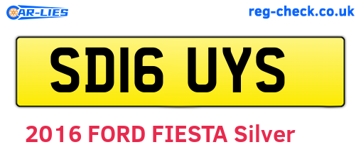 SD16UYS are the vehicle registration plates.