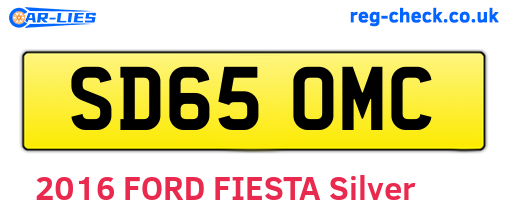 SD65OMC are the vehicle registration plates.