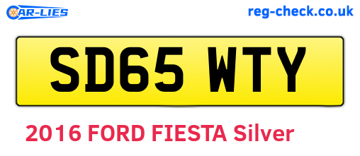 SD65WTY are the vehicle registration plates.