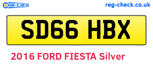 SD66HBX are the vehicle registration plates.