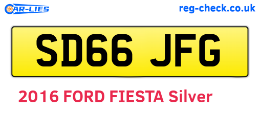 SD66JFG are the vehicle registration plates.