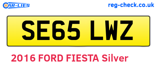 SE65LWZ are the vehicle registration plates.