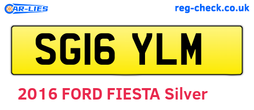 SG16YLM are the vehicle registration plates.