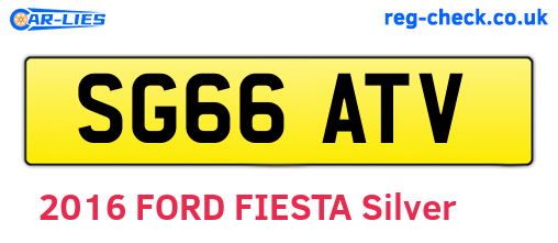 SG66ATV are the vehicle registration plates.