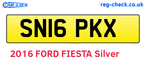 SN16PKX are the vehicle registration plates.
