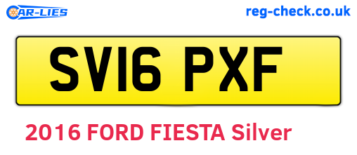 SV16PXF are the vehicle registration plates.