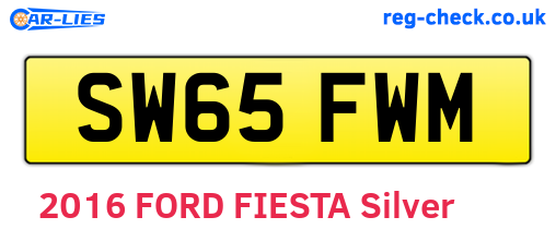 SW65FWM are the vehicle registration plates.