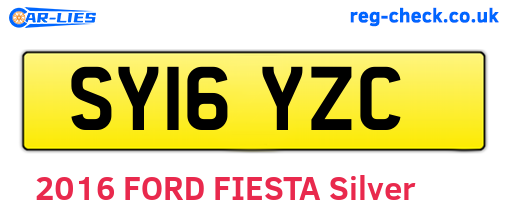 SY16YZC are the vehicle registration plates.