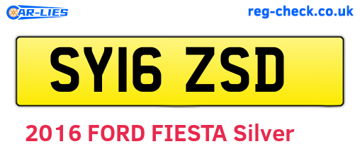 SY16ZSD are the vehicle registration plates.