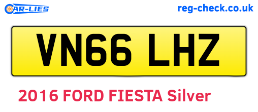 VN66LHZ are the vehicle registration plates.