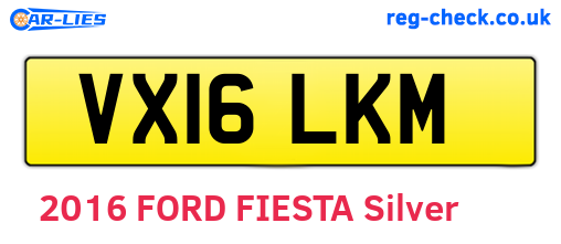 VX16LKM are the vehicle registration plates.