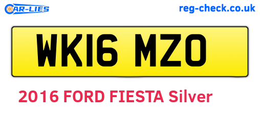 WK16MZO are the vehicle registration plates.