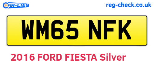 WM65NFK are the vehicle registration plates.