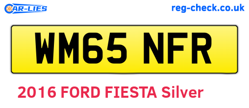 WM65NFR are the vehicle registration plates.