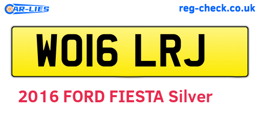 WO16LRJ are the vehicle registration plates.