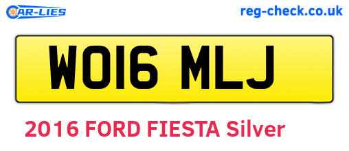 WO16MLJ are the vehicle registration plates.