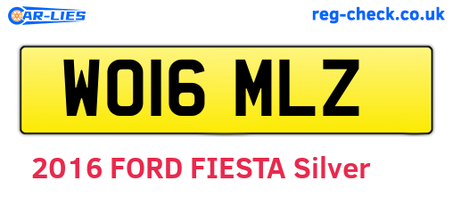 WO16MLZ are the vehicle registration plates.