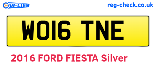 WO16TNE are the vehicle registration plates.