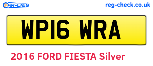 WP16WRA are the vehicle registration plates.