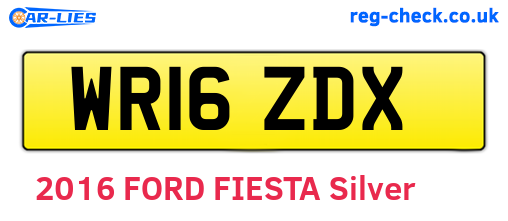 WR16ZDX are the vehicle registration plates.