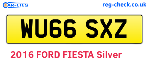 WU66SXZ are the vehicle registration plates.