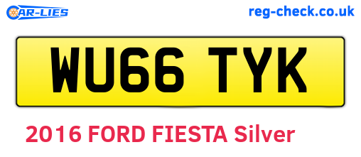 WU66TYK are the vehicle registration plates.