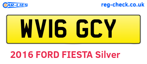 WV16GCY are the vehicle registration plates.