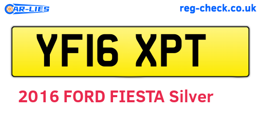 YF16XPT are the vehicle registration plates.